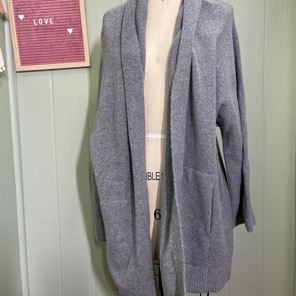 Vince Grey Heathered Shawl Collar Cardigan - Picture 1 of 7